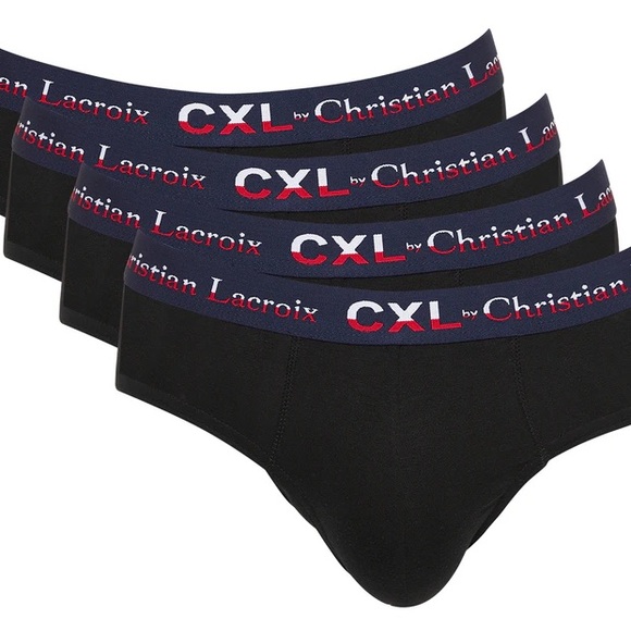 NWT Christian LaCroix Black Cotton Stretch Briefs - Medium #briefs #trunks - Picture 3 of 4